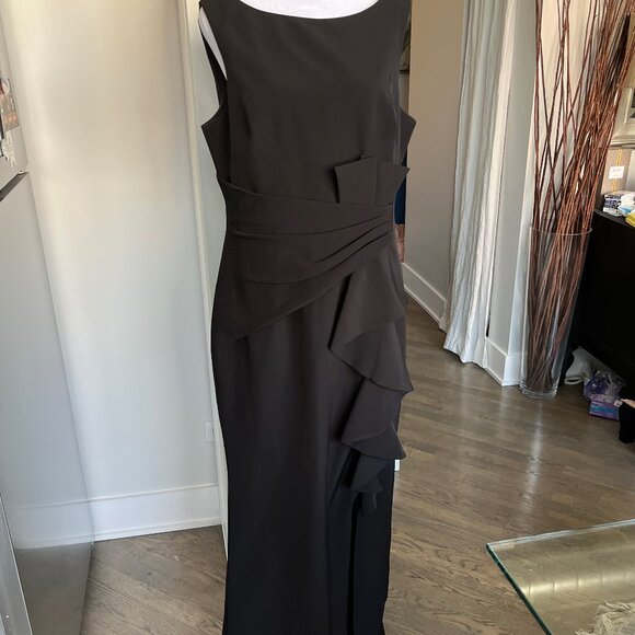 NWOT Eliza J Sleeveless Cascading-Ruffle Gown - Picture 2 of 16